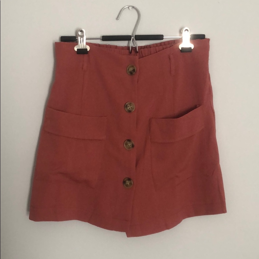 Rust colored adorable high waisted skort